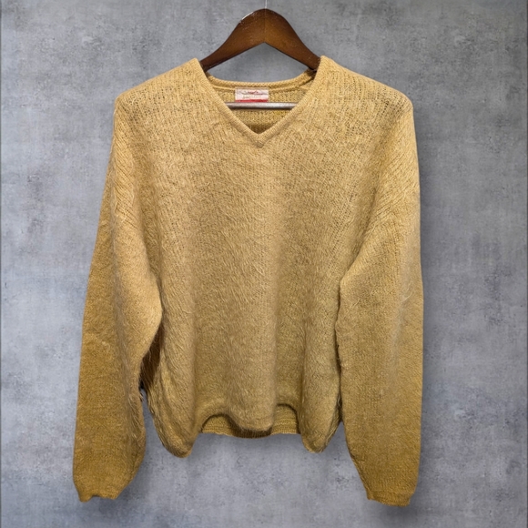 Jantzen Other - Cobain Style Vintage 60s Fuzzy MOHAIR Mens V-Neck Sweater By JANTZEN XL-XXL
